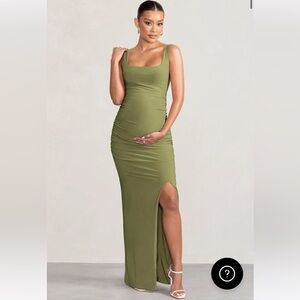 Club L London AVRIL
OLIVE SQUARE NECK MATERNITY dress